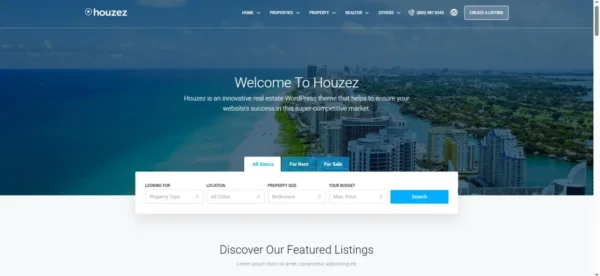 Houzez Theme For Real Estate